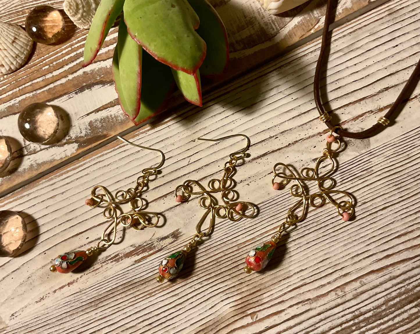 Wire Wrapped Flower Blossom Set