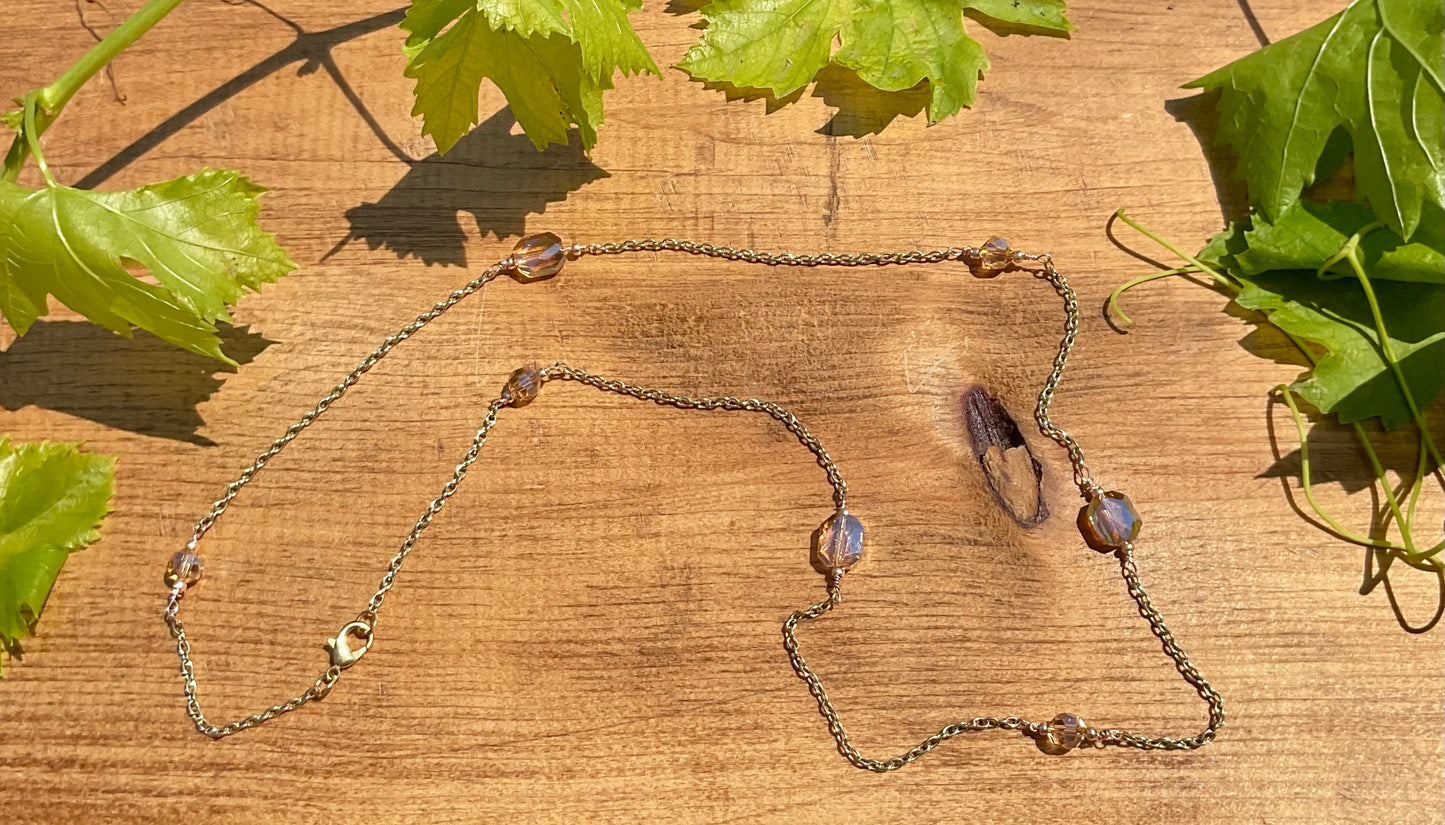 LONG GEM WRAP NECKLACE