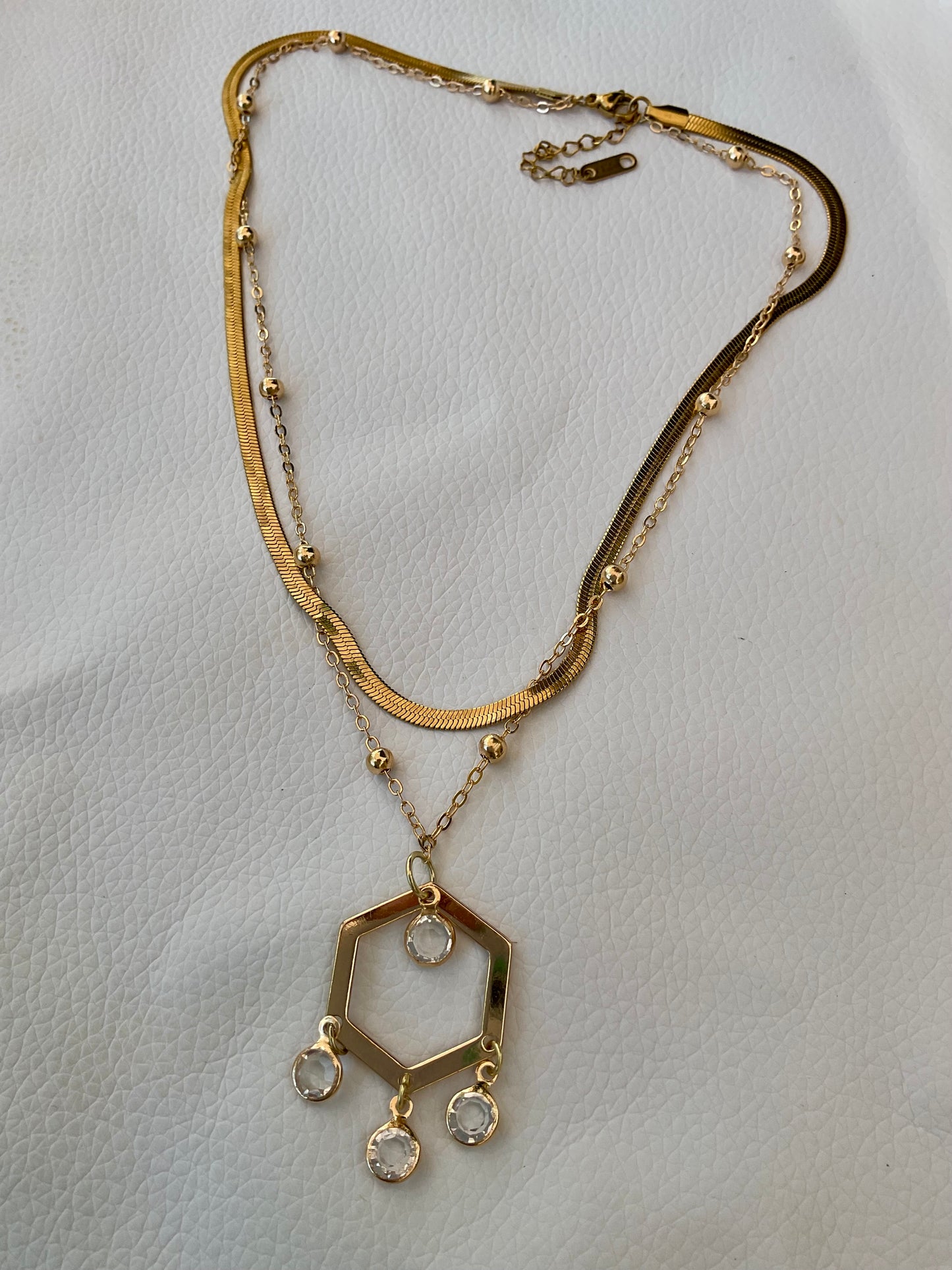 Crystal Circuit Layered Necklace