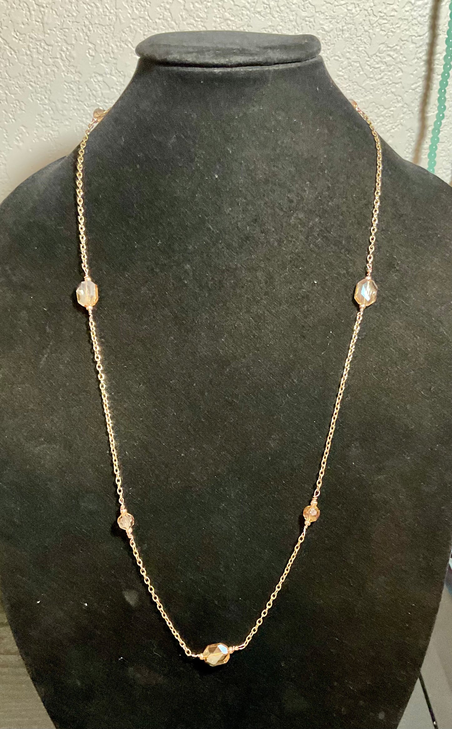 LONG GEM WRAP NECKLACE