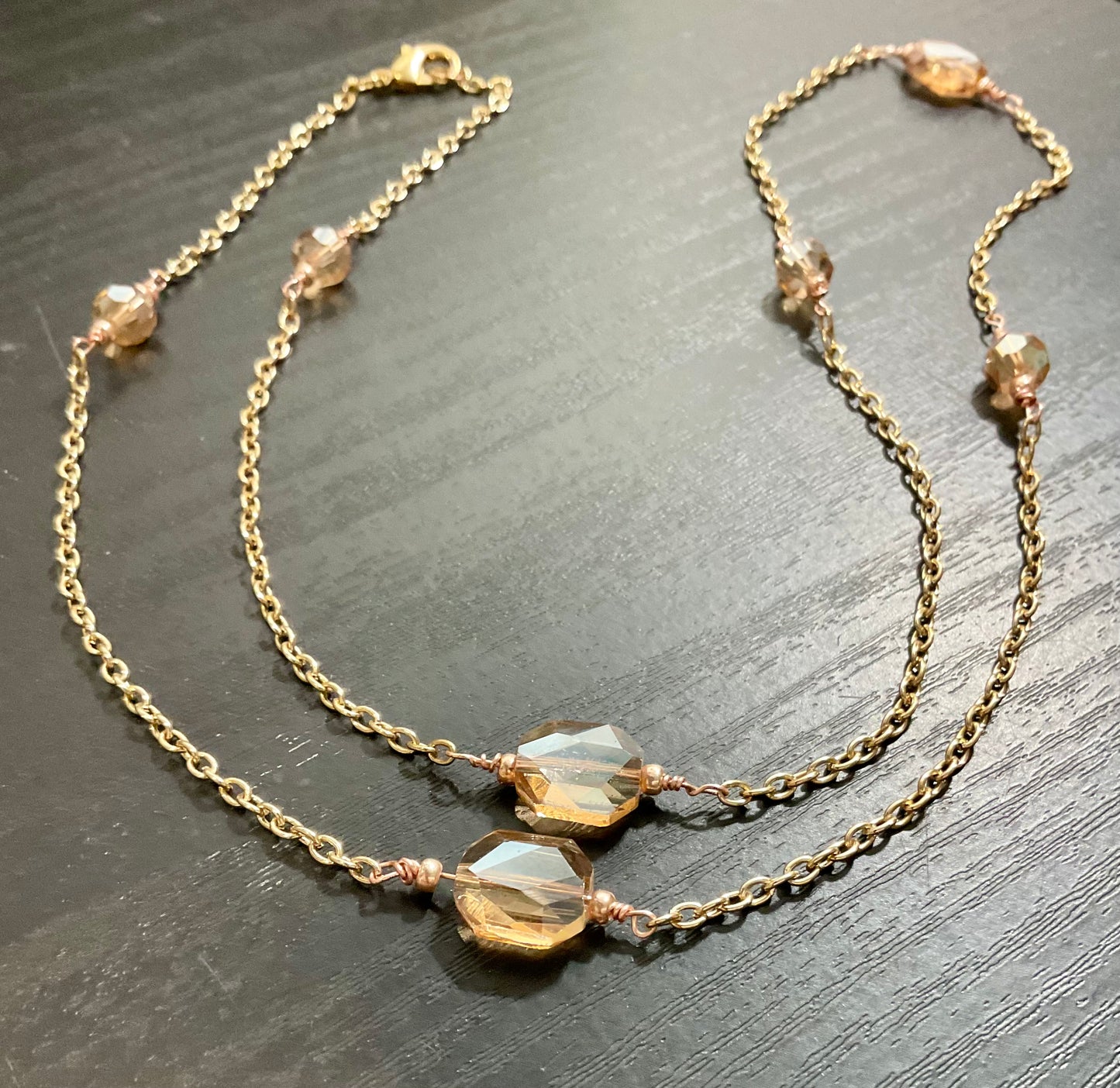 LONG GEM WRAP NECKLACE